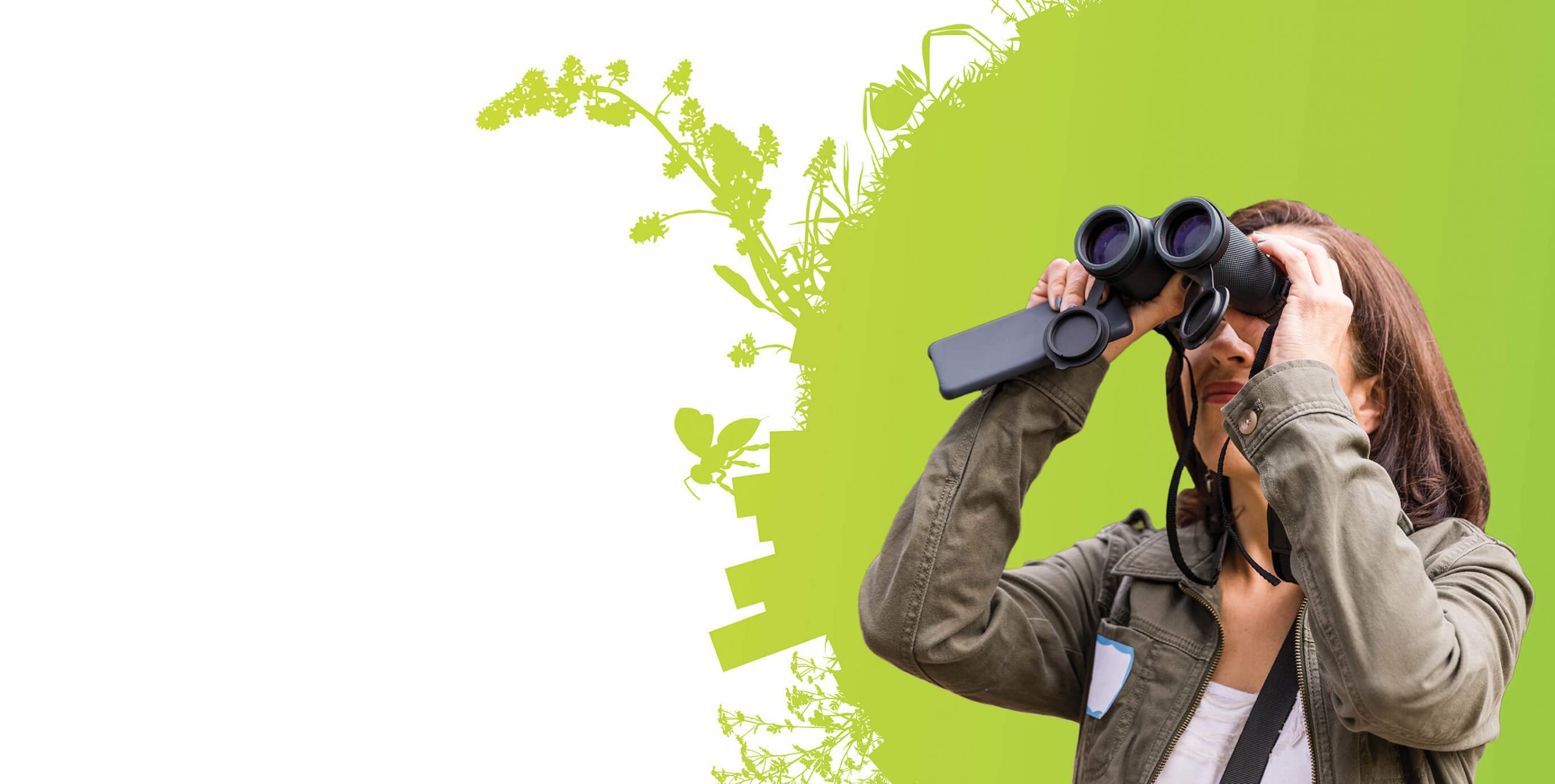 Nature Challenge girl with binoculars
